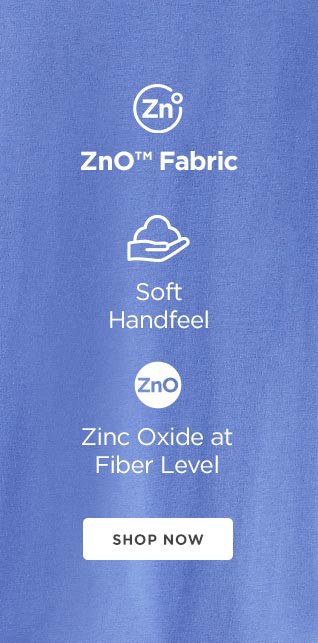ZnO Fabric. Soft Handfeel. Zinc Oxide at Fiber Level.