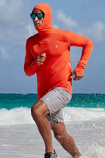 Mens Active - man running on beach