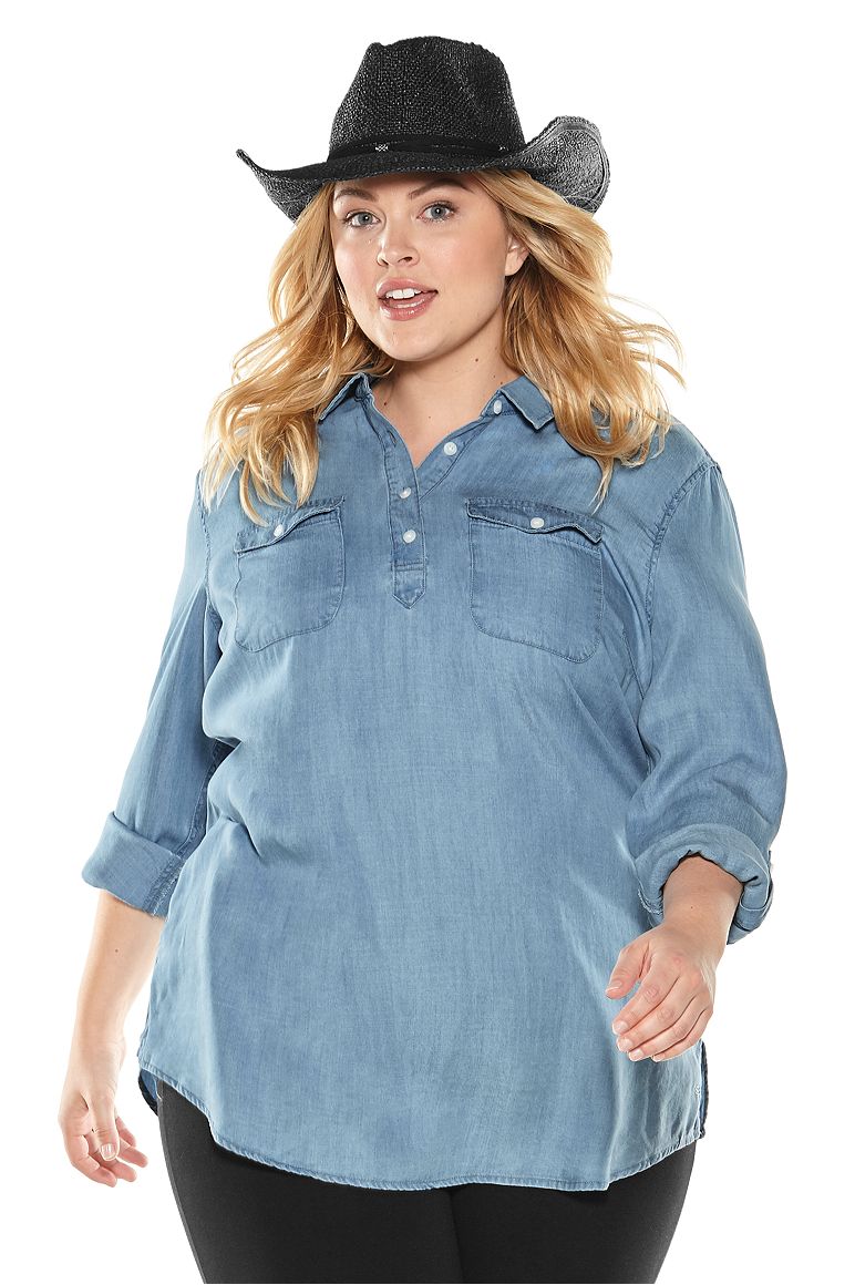 Women's Plus Size UPF 50 Shirts, TShirts, Tunics and Beach Wear Sun