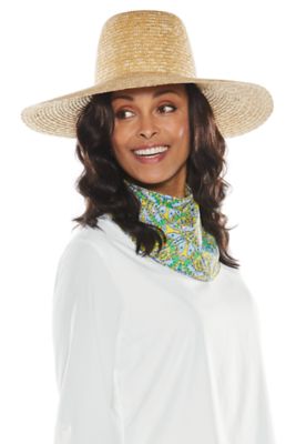sun hat with scarf