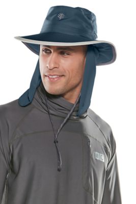 mens sun hat with back flap