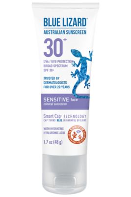 blue lizard sensitive face sunscreen