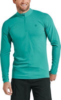 Coolibar UPF 50+ Men&#039;s Nocona Zip Rash Guard