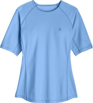 womens short sleeve swim shirt